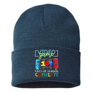 100 Days Of School Complete 100th Day Of Video Games Sustainable Knit Beanie