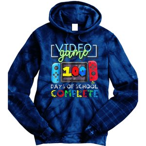 100 Days Of School Complete 100th Day Of Video Games Tie Dye Hoodie