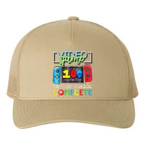 100 Days Of School Complete 100th Day Of Video Games Yupoong Adult 5-Panel Trucker Hat