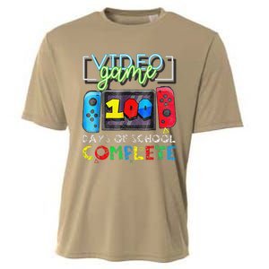 100 Days Of School Complete 100th Day Of Video Games Cooling Performance Crew T-Shirt