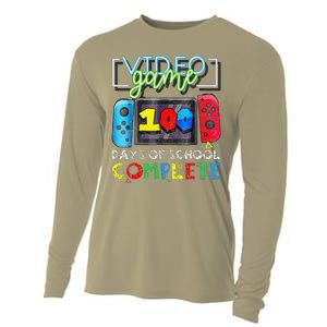 100 Days Of School Complete 100th Day Of Video Games Cooling Performance Long Sleeve Crew