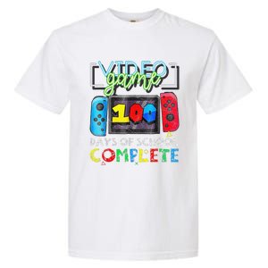 100 Days Of School Complete 100th Day Of Video Games Garment-Dyed Heavyweight T-Shirt