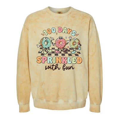 100 Days Of School Teacher Sprinkled With Fun Colorblast Crewneck Sweatshirt