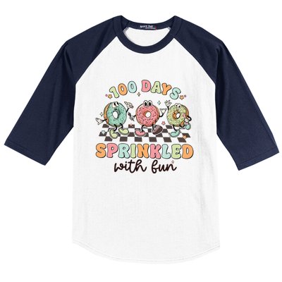 100 Days Of School Teacher Sprinkled With Fun Baseball Sleeve Shirt