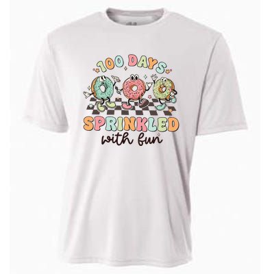 100 Days Of School Teacher Sprinkled With Fun Cooling Performance Crew T-Shirt