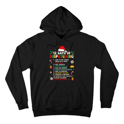 12 Days Of Dispatching Christmas Pajama X Mas Dispatcher Hoodie