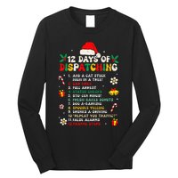 12 Days Of Dispatching Christmas Pajama X Mas Dispatcher Long Sleeve Shirt