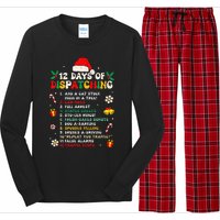 12 Days Of Dispatching Christmas Pajama X Mas Dispatcher Long Sleeve Pajama Set