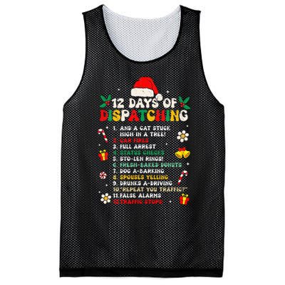 12 Days Of Dispatching Christmas Pajama X Mas Dispatcher Mesh Reversible Basketball Jersey Tank