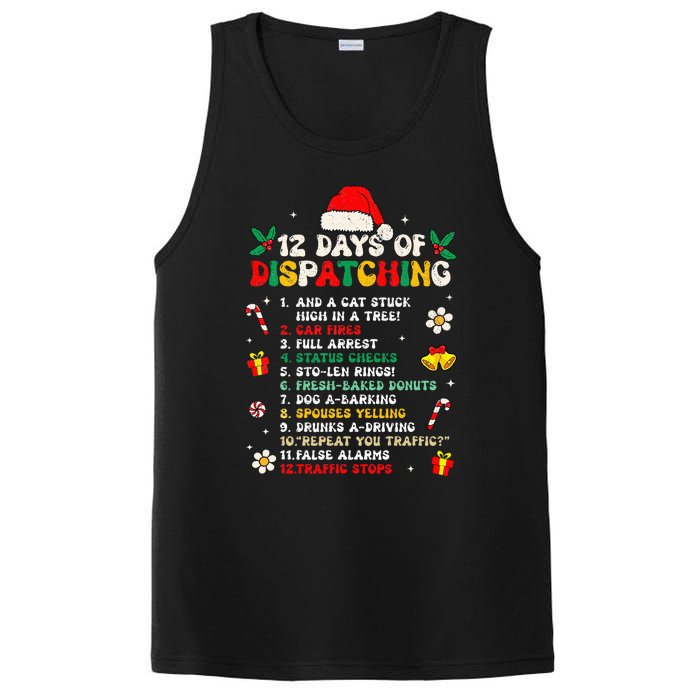 12 Days Of Dispatching Christmas Pajama X Mas Dispatcher PosiCharge Competitor Tank