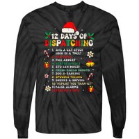 12 Days Of Dispatching Christmas Pajama X Mas Dispatcher Tie-Dye Long Sleeve Shirt