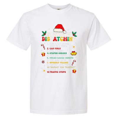 12 Days Of Dispatching Christmas Pajama X Mas Dispatcher Garment-Dyed Heavyweight T-Shirt