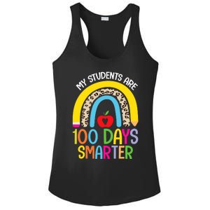 100th Day of School My Students are 100 Days Smarter Teacher Ladies PosiCharge Competitor Racerback Tank