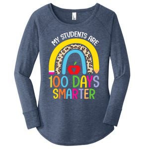 100th Day of School My Students are 100 Days Smarter Teacher Women's Perfect Tri Tunic Long Sleeve Shirt