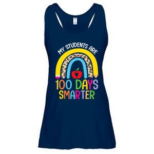 100th Day of School My Students are 100 Days Smarter Teacher Ladies Essential Flowy Tank