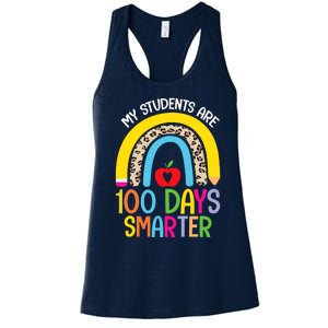 100th Day of School My Students are 100 Days Smarter Teacher Women's Racerback Tank