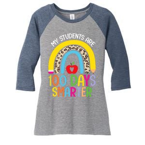 100th Day of School My Students are 100 Days Smarter Teacher Women's Tri-Blend 3/4-Sleeve Raglan Shirt