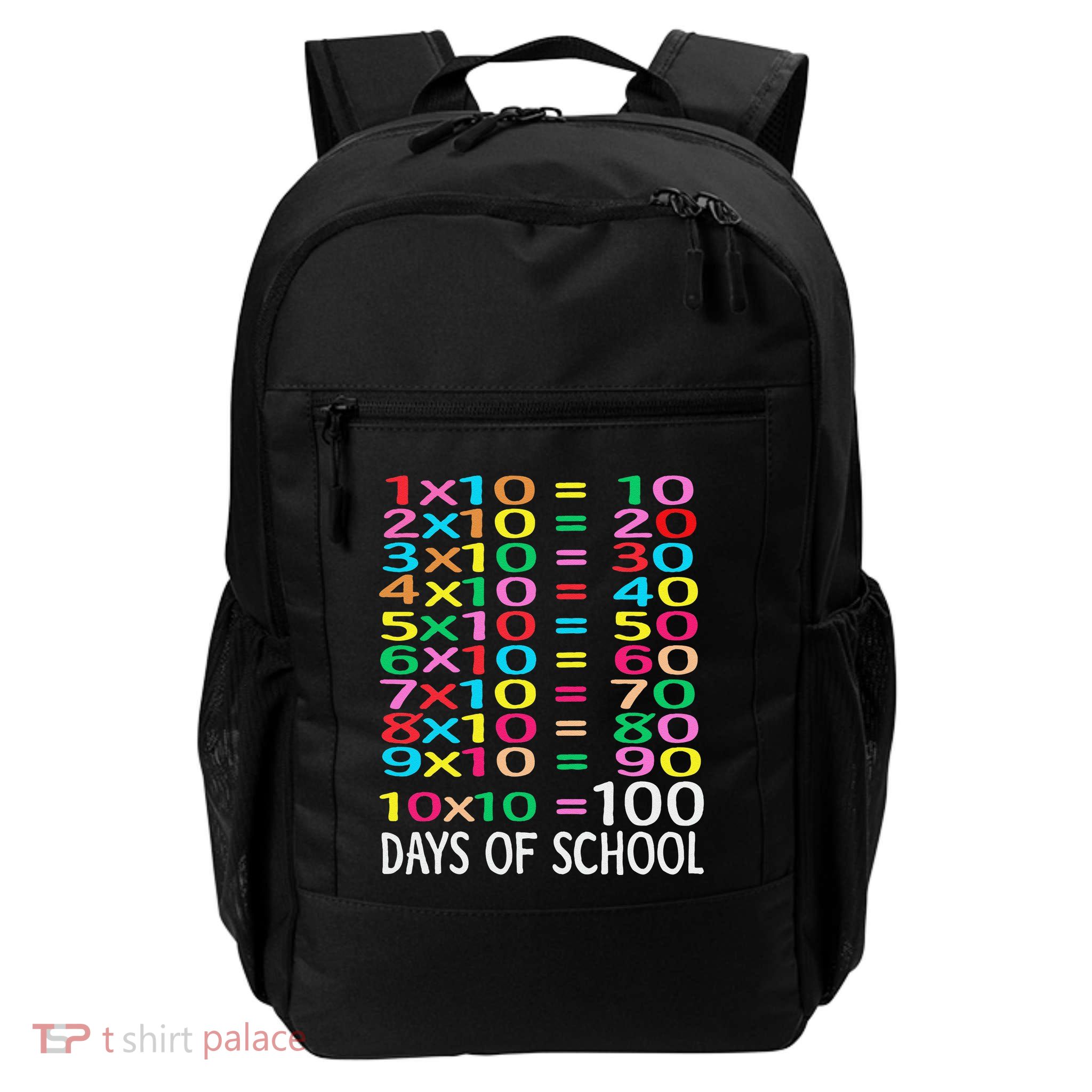 100 Days Of School Teacher 100 Days Multiplication Table Daily Commute Backpack