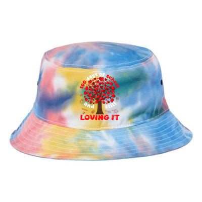 100 Days Of School And I Still Love It Tree Hearts Teacher Gift Tie Dye Newport Bucket Hat