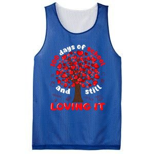 100 Days Of School And I Still Love It Tree Hearts Teacher Gift Mesh Reversible Basketball Jersey Tank