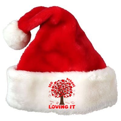 100 Days Of School And I Still Love It Tree Hearts Teacher Gift Premium Christmas Santa Hat