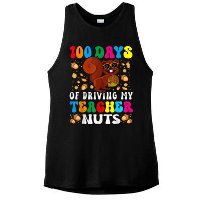 100 Days Of Driving My Teacher Nuts Squirrel Days Of School Ladies PosiCharge Tri-Blend Wicking Tank