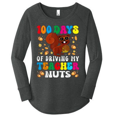 100 Days Of Driving My Teacher Nuts Squirrel Days Of School Women's Perfect Tri Tunic Long Sleeve Shirt