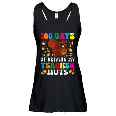 100 Days Of Driving My Teacher Nuts Squirrel Days Of School Ladies Essential Flowy Tank