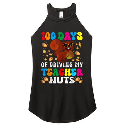 100 Days Of Driving My Teacher Nuts Squirrel Days Of School Women's Perfect Tri Rocker Tank