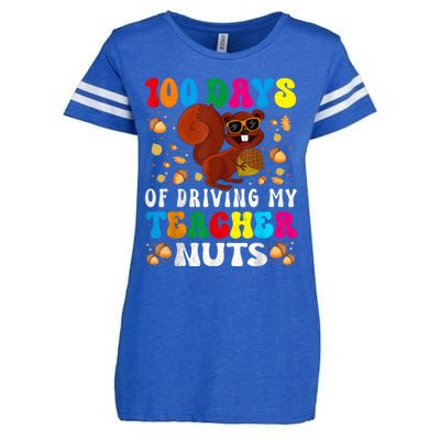 100 Days Of Driving My Teacher Nuts Squirrel Days Of School Enza Ladies Jersey Football T-Shirt