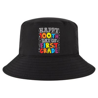 100 Days of School Design 100th Day of 1st Grade Teacher Cool Comfort Performance Bucket Hat