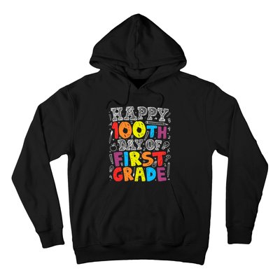 100 Days of School Design 100th Day of 1st Grade Teacher Hoodie