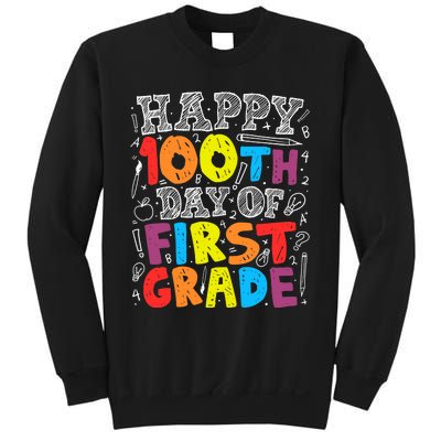 100 Days of School Design 100th Day of 1st Grade Teacher Sweatshirt