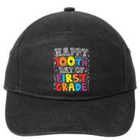 100 Days of School Design 100th Day of 1st Grade Teacher 7-Panel Snapback Hat