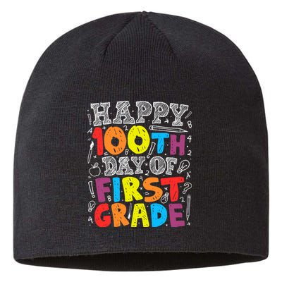 100 Days of School Design 100th Day of 1st Grade Teacher Sustainable Beanie