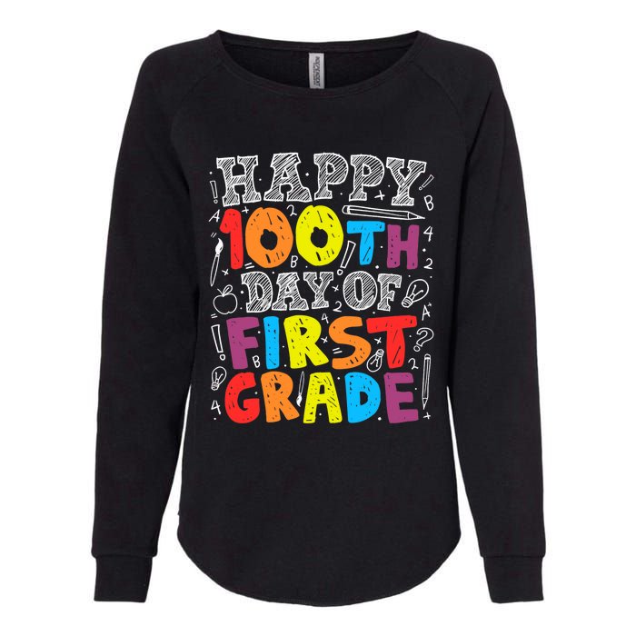 100 Days of School Design 100th Day of 1st Grade Teacher Womens California Wash Sweatshirt