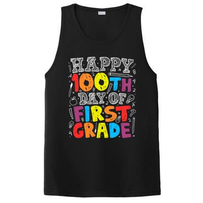 100 Days of School Design 100th Day of 1st Grade Teacher PosiCharge Competitor Tank