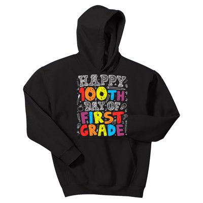 100 Days of School Design 100th Day of 1st Grade Teacher Kids Hoodie