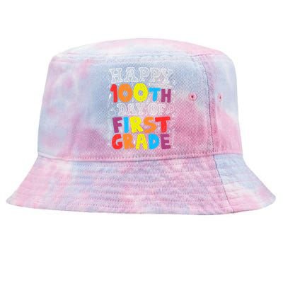 100 Days of School Design 100th Day of 1st Grade Teacher Tie-Dyed Bucket Hat