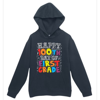 100 Days of School Design 100th Day of 1st Grade Teacher Urban Pullover Hoodie