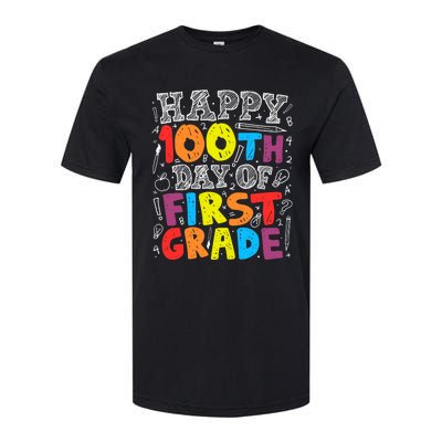 100 Days of School Design 100th Day of 1st Grade Teacher Softstyle CVC T-Shirt