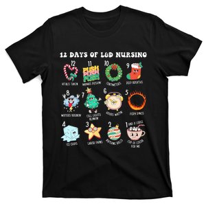 12 Days Of L&D Unit Nursing Labor & Delivery Nurse Christmas T-Shirt