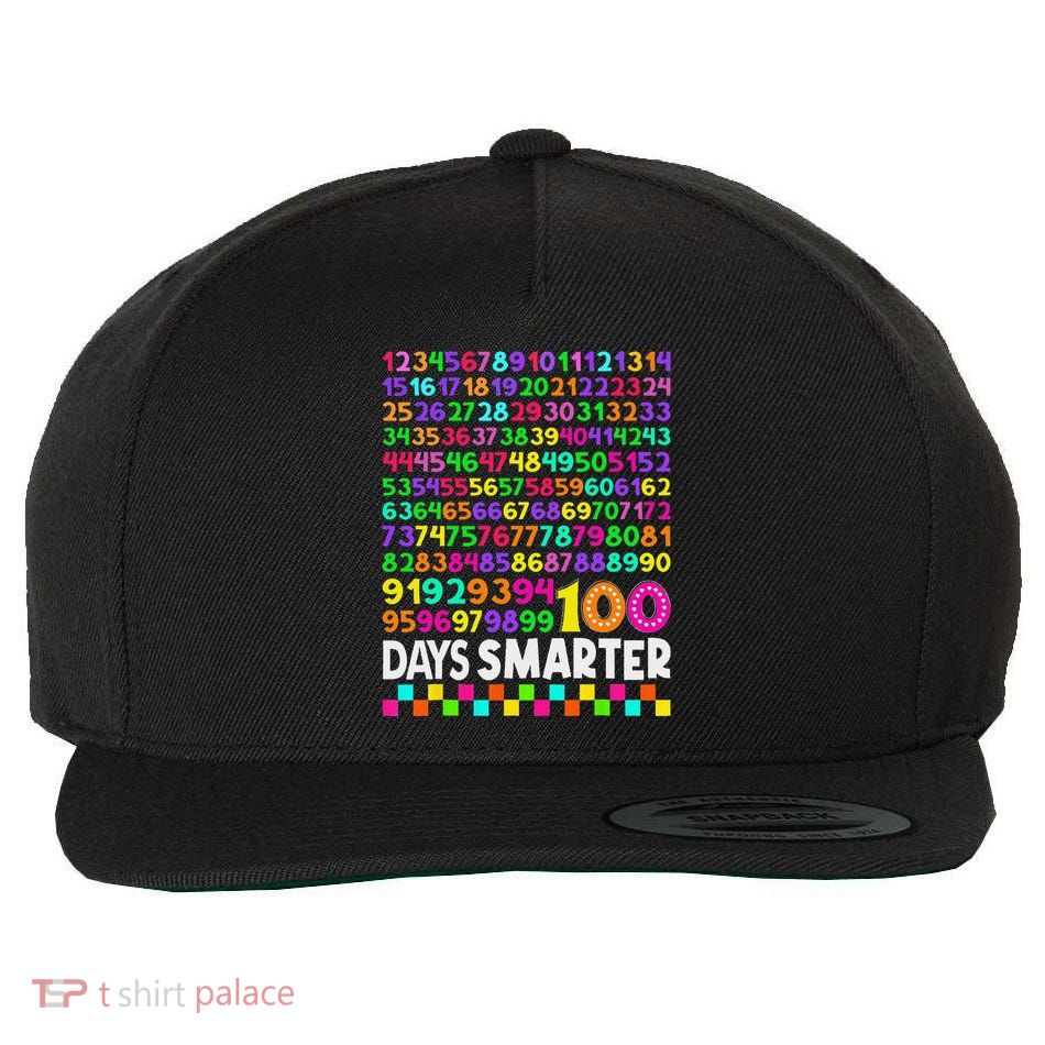 100th Day Of School Teacher 100 Days Smarter Math Numbers Wool Snapback Cap