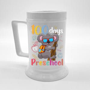 100 Days Of Preschool Koala 100Th Day School Preschool Gift Beer Stein