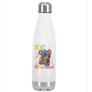 100 Days Of Preschool Koala 100Th Day School Preschool Gift Stainless Steel Insulated Water Bottle