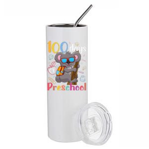 100 Days Of Preschool Koala 100Th Day School Preschool Gift Stainless Steel Tumbler