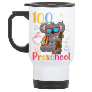 100 Days Of Preschool Koala 100Th Day School Preschool Gift Stainless Steel Travel Mug