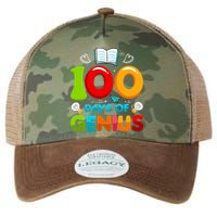 100 Days Of Genius Funny 100th Days Of School Legacy Tie Dye Trucker Hat