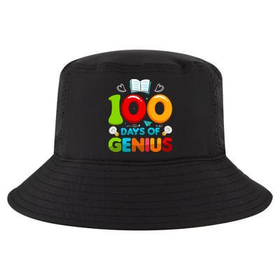100 Days Of Genius Funny 100th Days Of School Cool Comfort Performance Bucket Hat