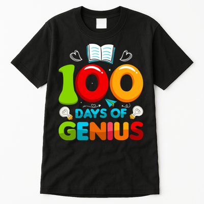 100 Days Of Genius Funny 100th Days Of School Tall T-Shirt